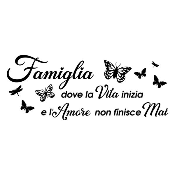 Wandtattoos: La famiglia è il luogo in cui inizia la vita