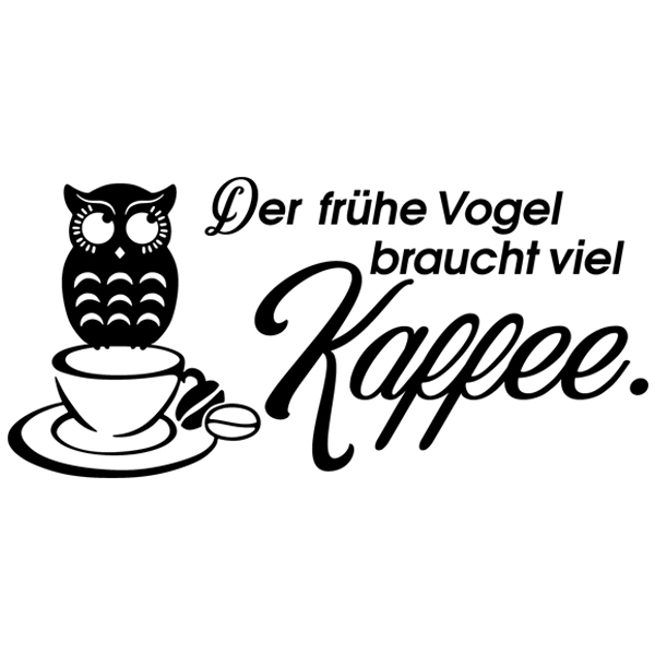 Wandtattoos: Der frühe Vogel braucht viel Kaffee