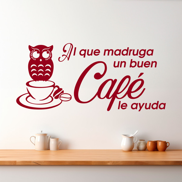 Wandtattoos: Al que madruga un buen café le ayuda