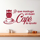 Wandtattoos: Al que madruga un buen café le ayuda 2