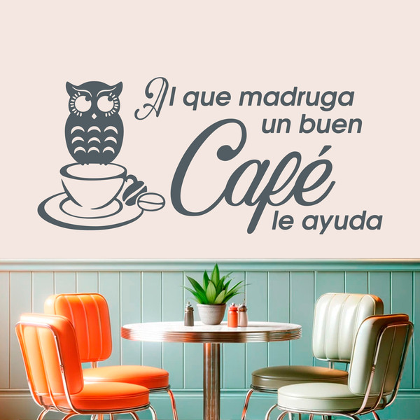 Wandtattoos: Al que madruga un buen café le ayuda