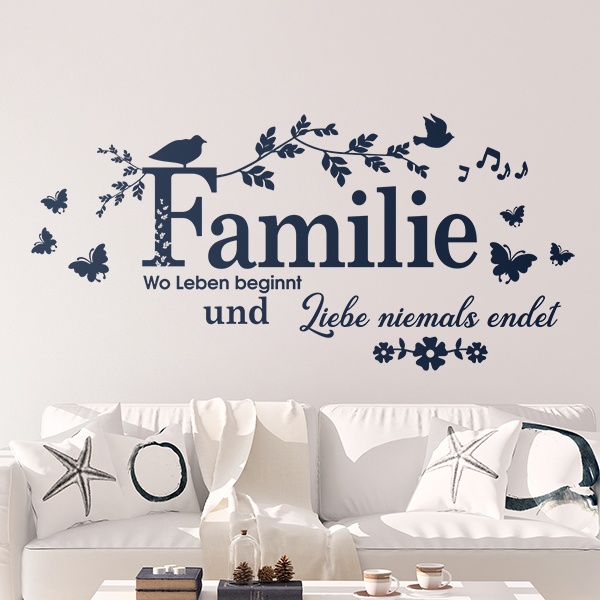 Familie, wo Leben beginnt und Liebe niemals endet 1/1