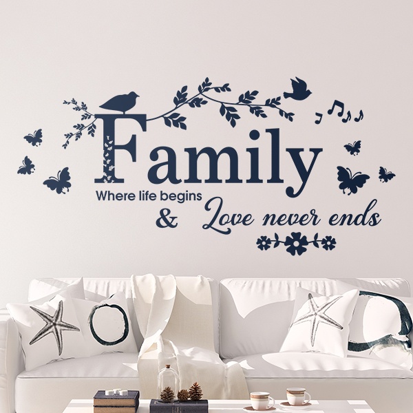 Wandtattoos: Family, where life begins