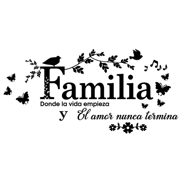 Wandtattoos: Familia, donde la vida empieza