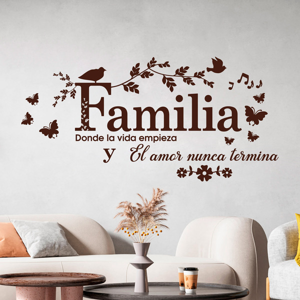 Wandtattoos: Familia, donde la vida empieza