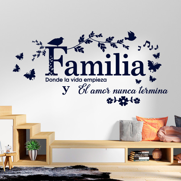 Wandtattoos: Familia, donde la vida empieza