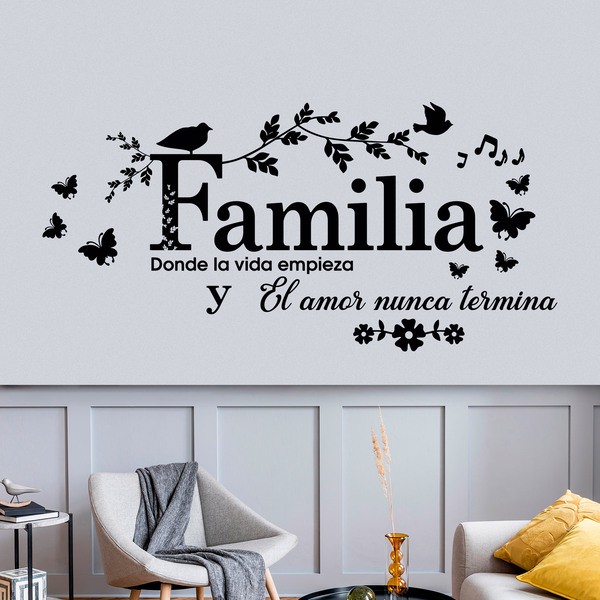 Wandtattoos: Familia, donde la vida empieza