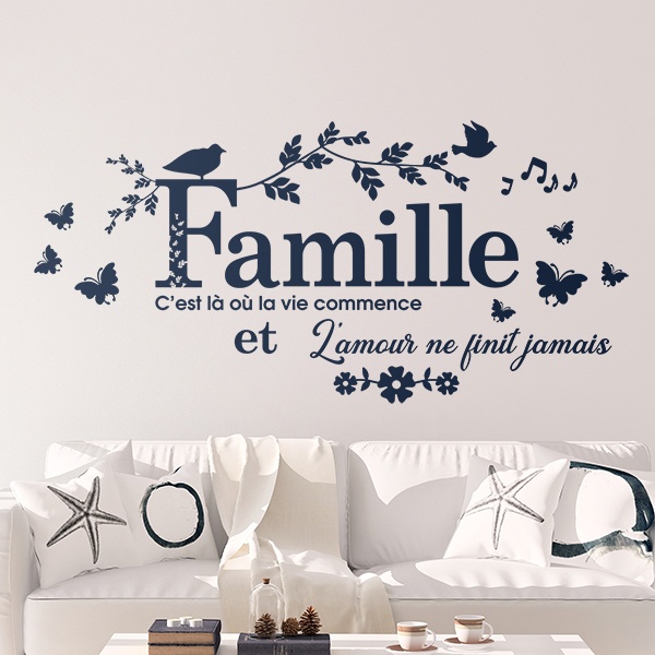 Wandtattoos: La famille, là où la vie commence