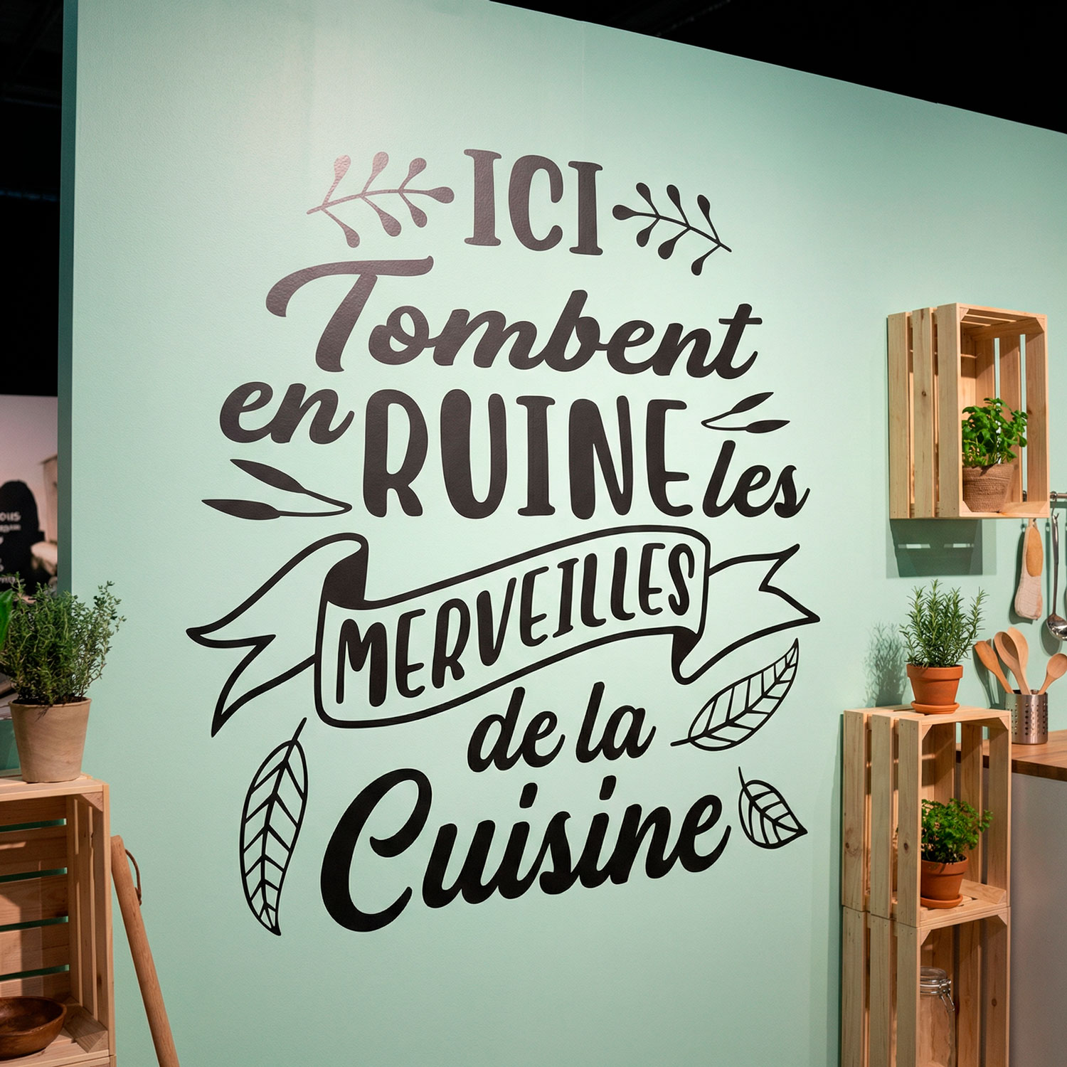 Wandtattoos: Ici Tombent en Ruine les Merveilles de la Cuisine