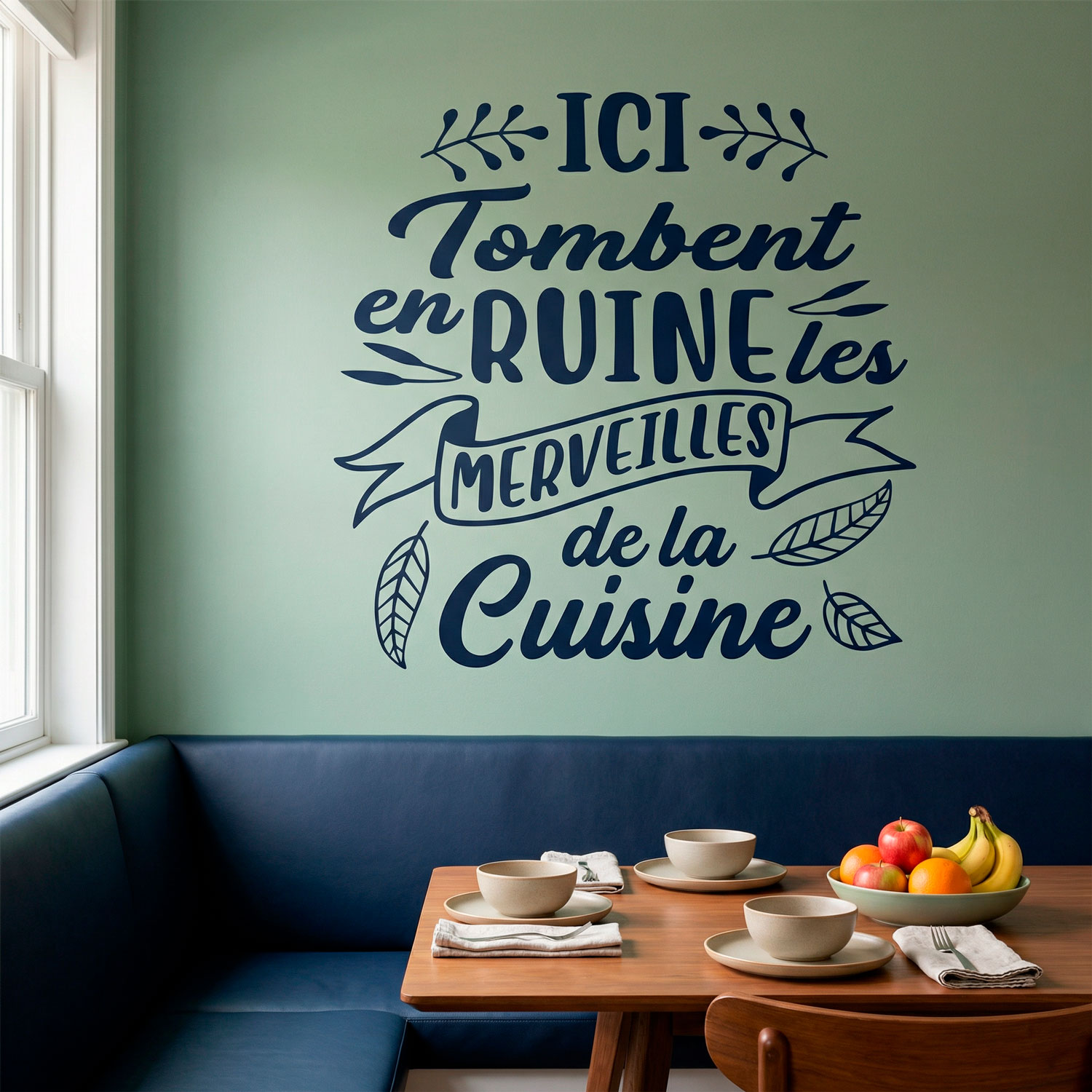 Wandtattoos: Ici Tombent en Ruine les Merveilles de la Cuisine
