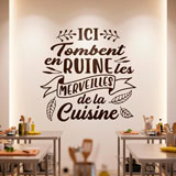 Wandtattoos: Ici Tombent en Ruine les Merveilles de la Cuisine 16