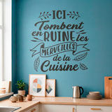 Wandtattoos: Ici Tombent en Ruine les Merveilles de la Cuisine 18