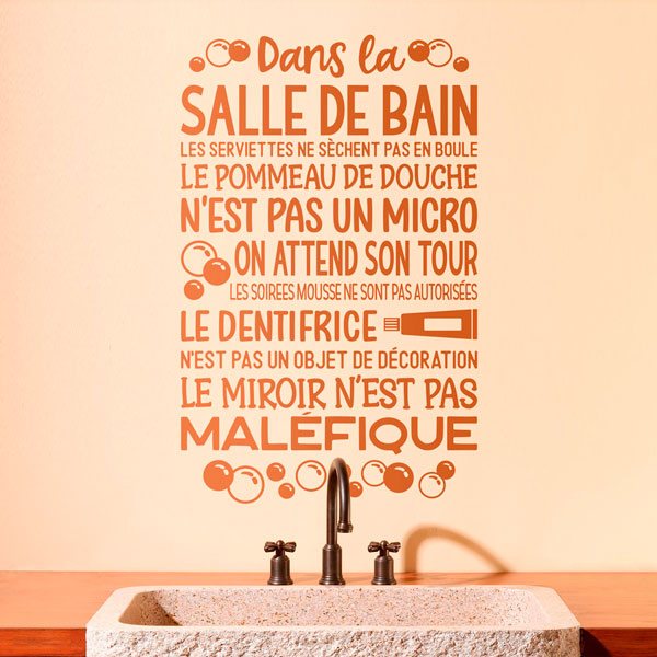 Wandtattoos: Dans la Salle de Bain