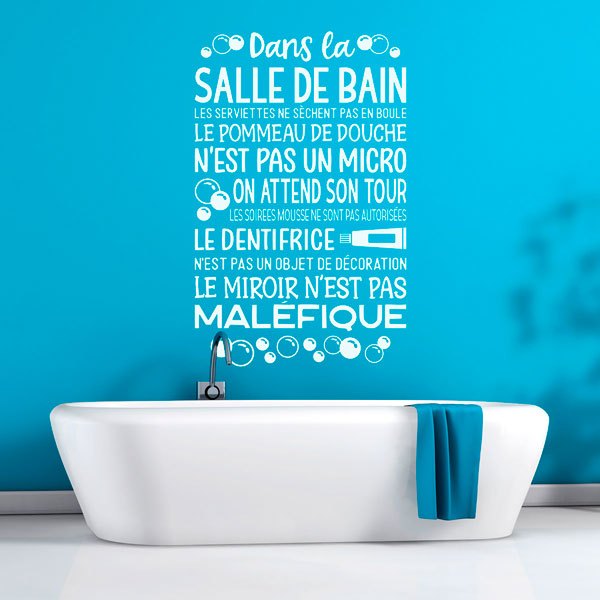 Wandtattoos: Dans la Salle de Bain