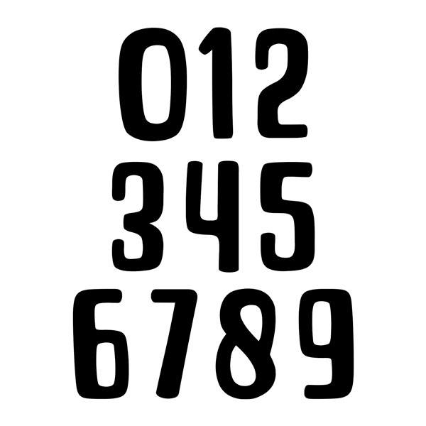 Aufkleber: Zahlen Cherish in Gro&szlig;format