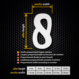 Aufkleber: Zahlen Cherish in Gro&szlig;format 2