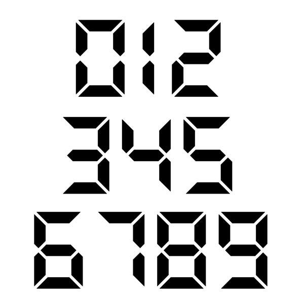 Aufkleber: Digitale Rennzahlen