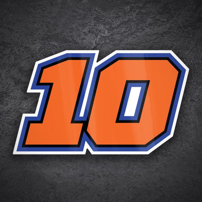 Aufkleber: Luca Marini Nummer 10 MotoGP