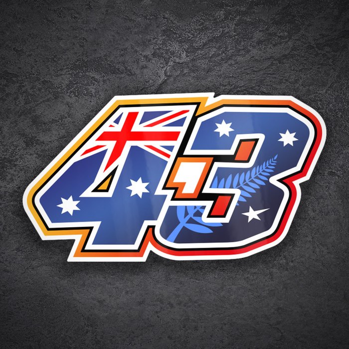 Aufkleber: Jack Miller Nummer 43 MotoGP