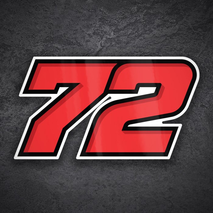 Aufkleber: Nummer 72 MotoGP Marco Bezzecchi