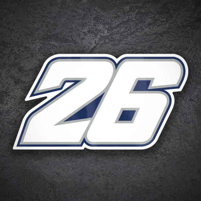 Aufkleber: Nummer 26 MotoGP Dani Pedrosa