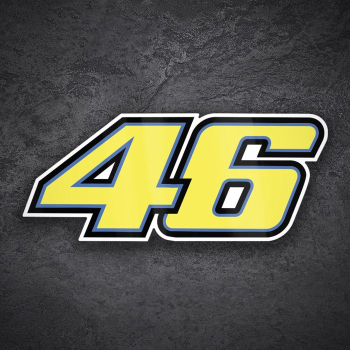 Aufkleber: Nummer 46 MotoGP Valentino Rossi