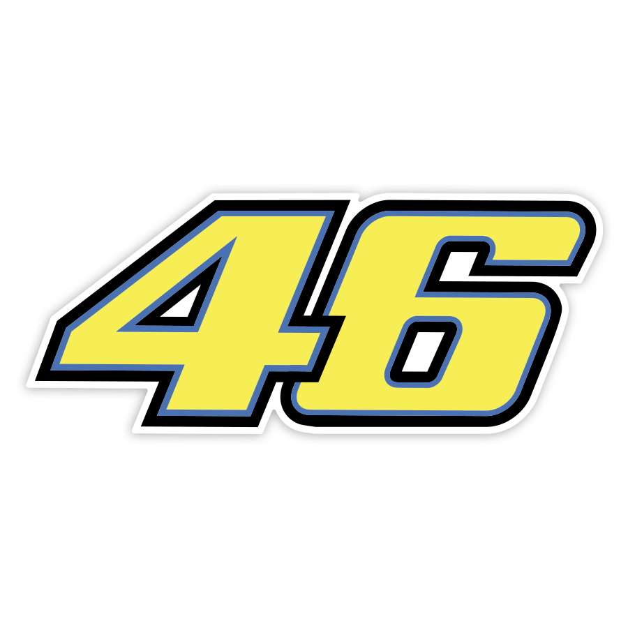 Aufkleber: Nummer 46 MotoGP Valentino Rossi