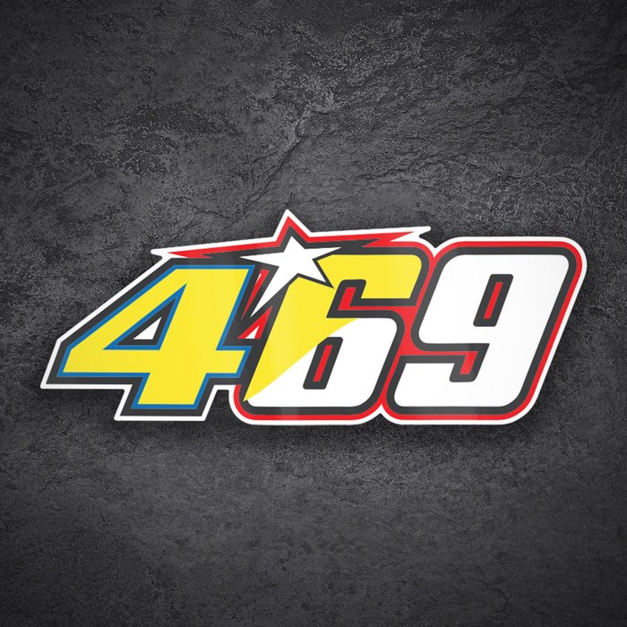 Aufkleber: Nummer 469 MotoGP Valentino Rossi & Nicky Hayden