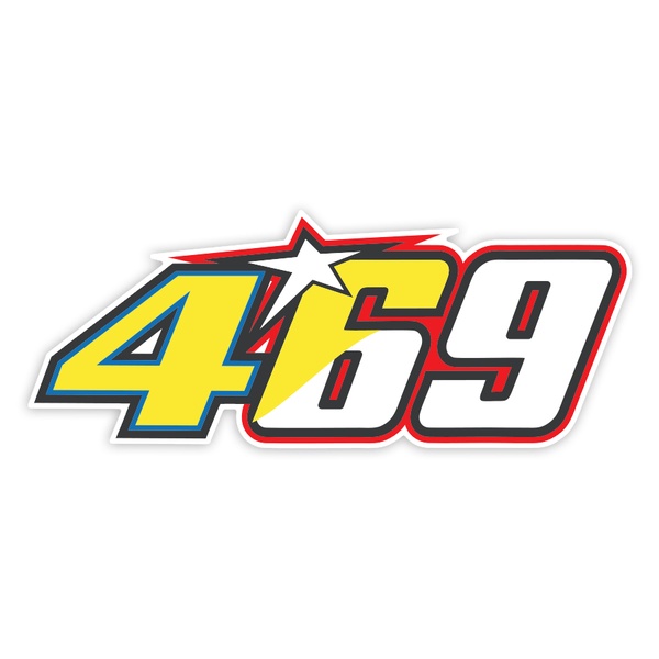 Aufkleber: Nummer 469 MotoGP Valentino Rossi & Nicky Hayden