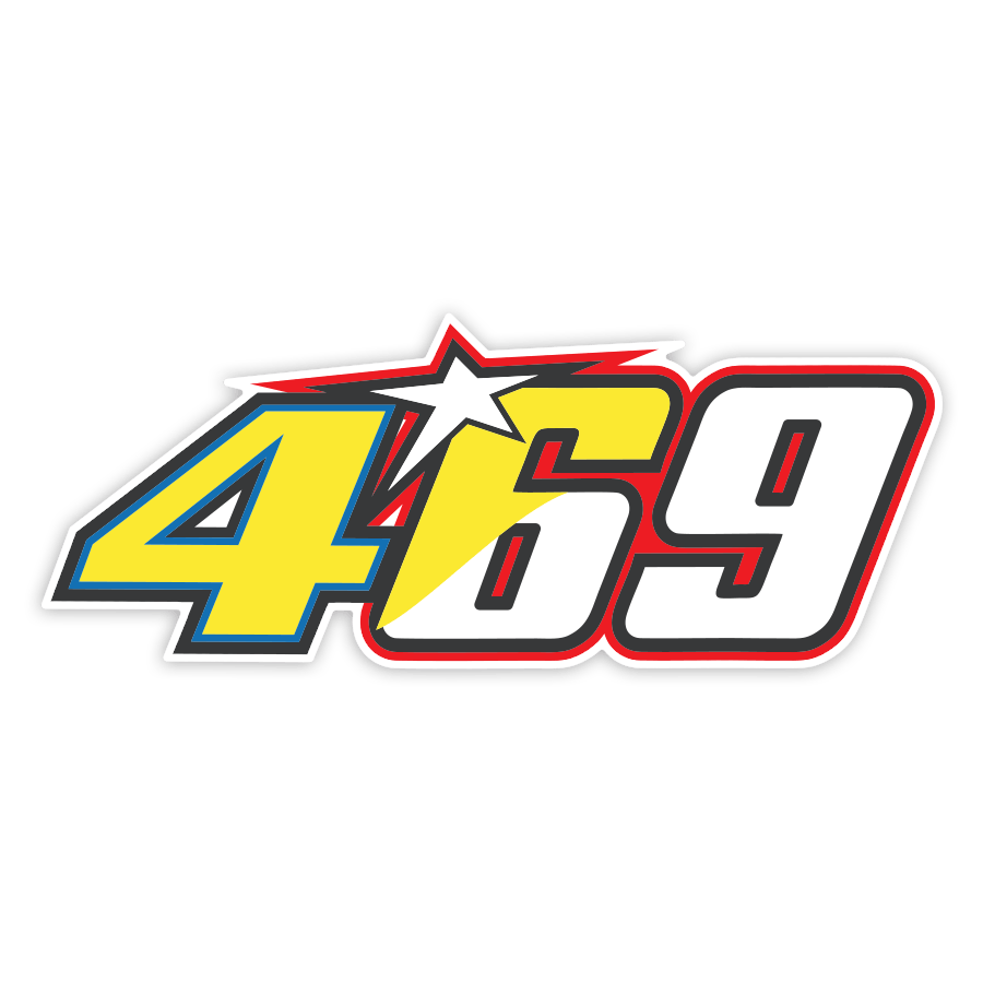 Aufkleber: Nummer 469 MotoGP Valentino Rossi & Nicky Hayden