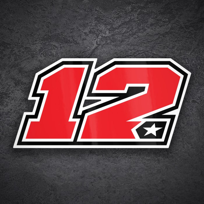 Aufkleber: Nummer 12 MotoGP Maverick Viñales