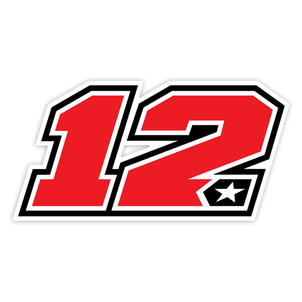 Aufkleber: Nummer 12 MotoGP Maverick Viñales