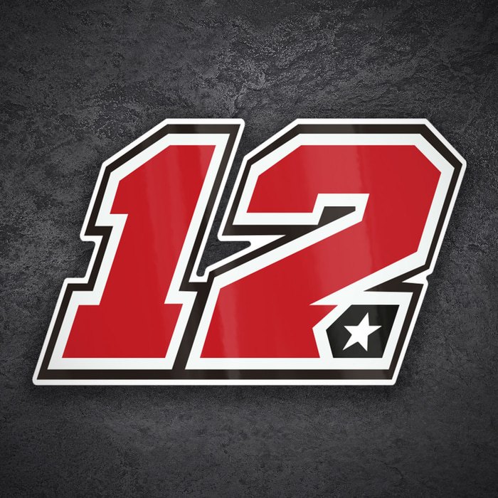 Aufkleber: Nummer 12 MotoGP Maverick Viñales