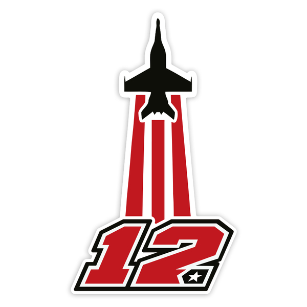 Aufkleber: Nummer 12 Maverick Viñales Top Gun