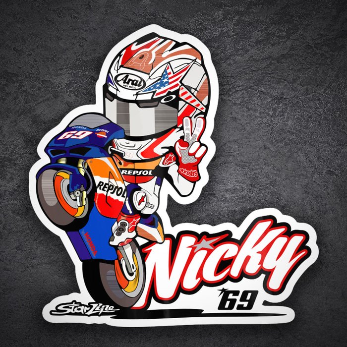 Aufkleber: Nicky 69 MotoGP Nicky Hayden