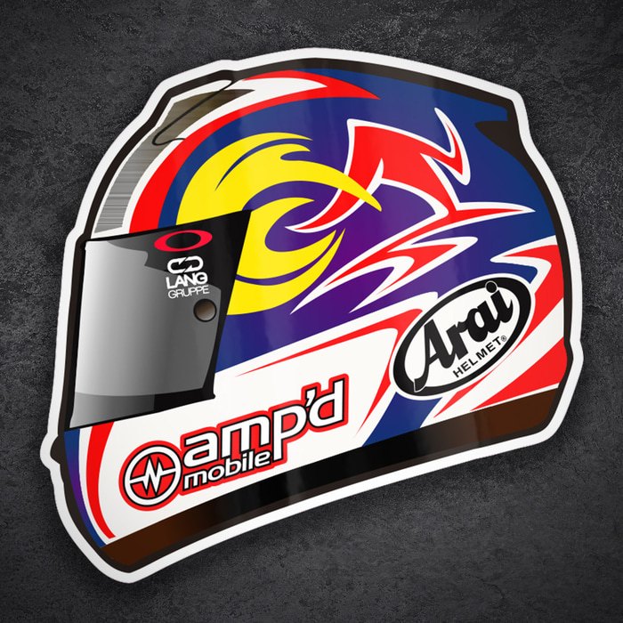 Aufkleber: Helm MotoGP Nicky Hayden