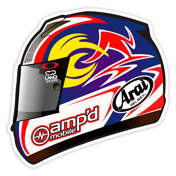 Aufkleber: Helm MotoGP Nicky Hayden