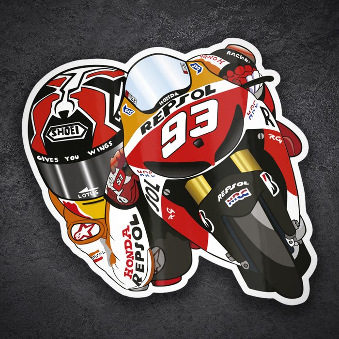 Aufkleber: MotoGP 93 Marc Márquez Honda Repsol
