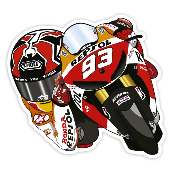 Aufkleber: MotoGP 93 Marc Márquez Honda Repsol