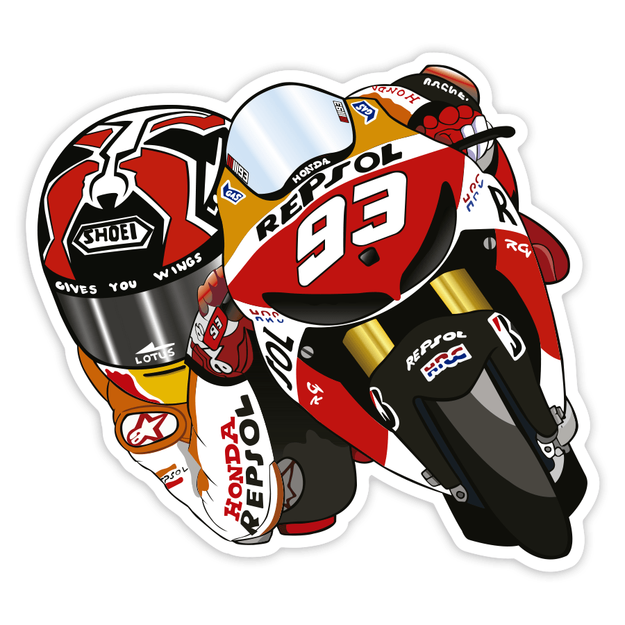 Aufkleber: MotoGP 93 Marc Márquez Honda Repsol