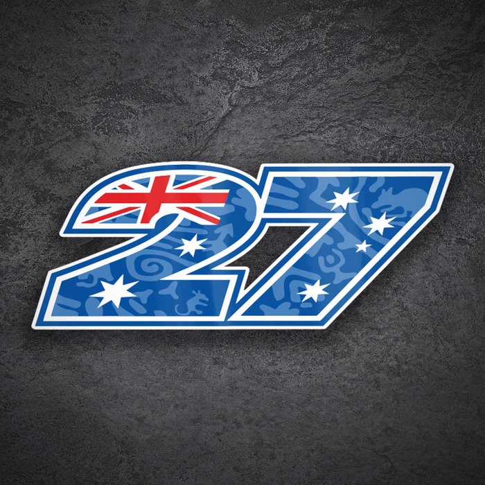 Aufkleber: Nummer 27 MotoGP Casey Stoner