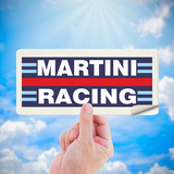 Aufkleber: Martini Racing mit blauen und roten Streifen 4