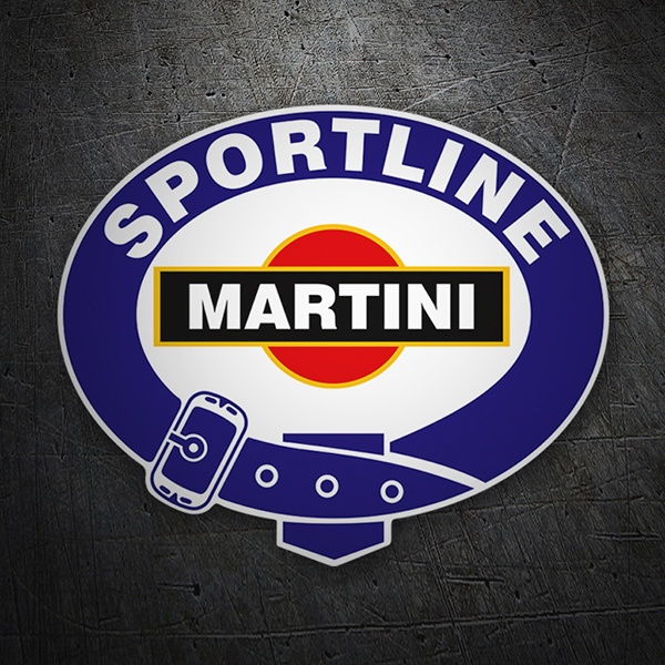 Aufkleber: Martini Sportline Vintage mit G&uuml;rtelschnalle