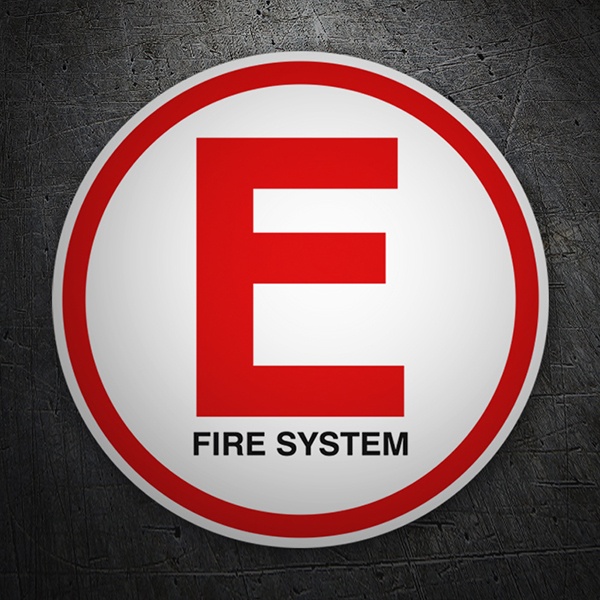 Aufkleber: E Fire System