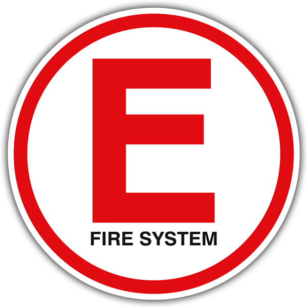 Aufkleber: E Fire System
