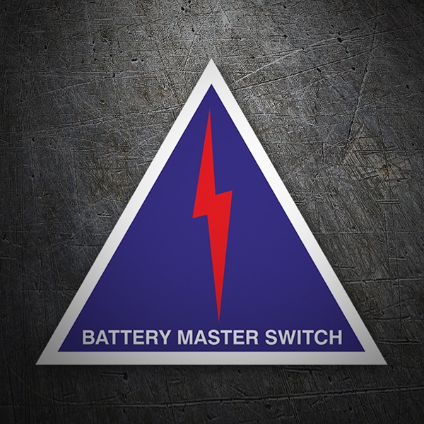 Aufkleber: Battery master switch