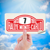 Aufkleber: Nummer 7 mit Text Rallye Monte-Carlo 1973 4