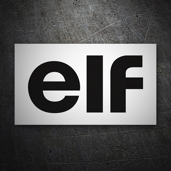 Aufkleber: Elf in Moderner Schriftart