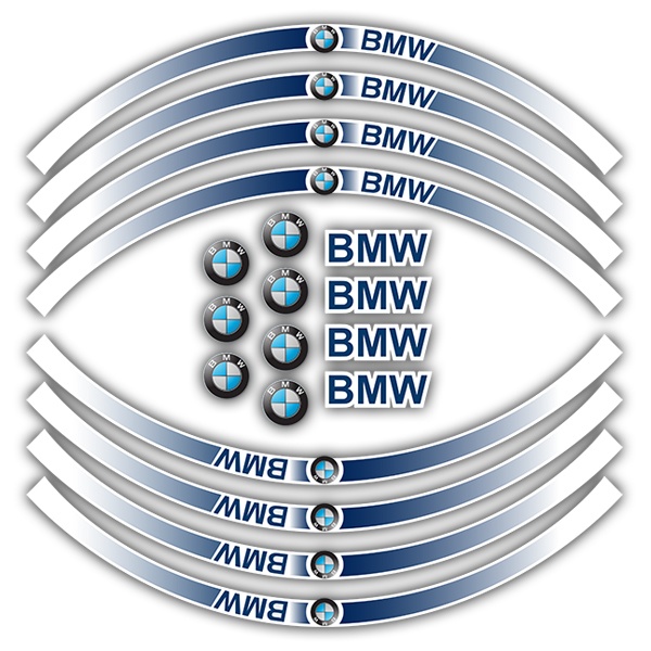 Aufkleber: Kit Felgenrandaufkleber BMW Klassiker