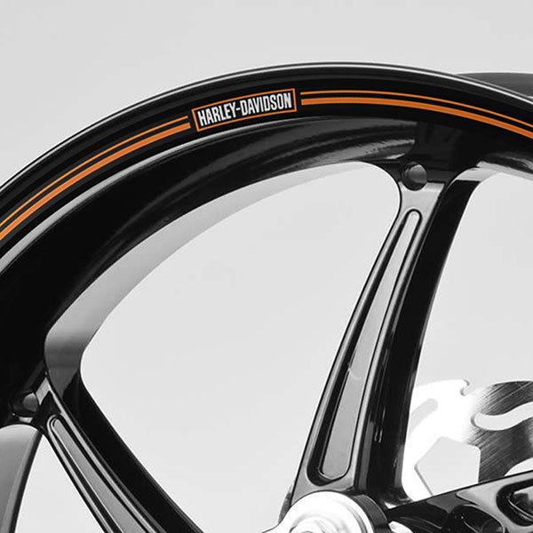 Aufkleber: Kit Felgenrandaufkleber Harley Davidson